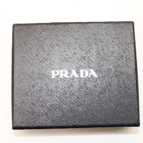 Prada Saffiano Bifold Leather Wallet - Black/Silver - Picture 9 of 14